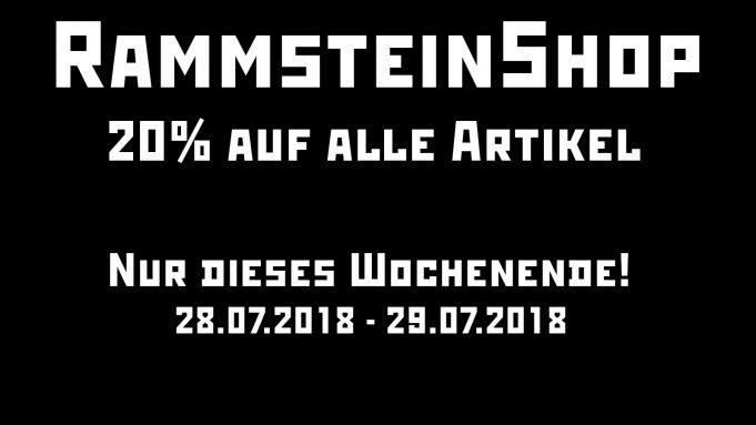 Rammstein feiern 20 Jahre Stripped | 20% auf alle Artikel im Shop dieses Wochenende
