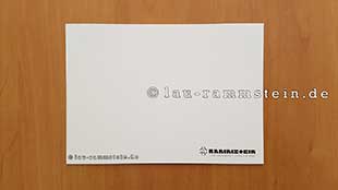 Rammstein - Gedruckte Autogrammkarte 2017 | 2
