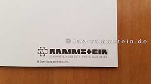 Rammstein - Gedruckte Autogrammkarte 2017 | 3