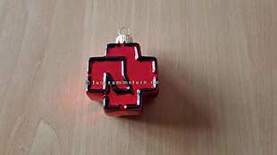 Rammstein – Weihnachtsbaumkugel Logo rot | 2